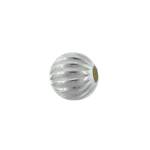 Beads. Sterling Silver 6.0mm Width / Length / Height Seamless Corrugated Round Bead. Quantity per pack: 25 Pieces.