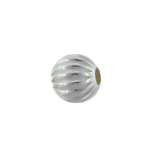 Beads. Sterling Silver 7.0mm Width / Length / Height Seamless Corrugated Round Bead. Quantity per pack: 10 Pieces.