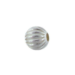 Beads. Sterling Silver 7.0mm Width / Length / Height Seamless Corrugated Round Bead. Quantity per pack: 10 Pieces.