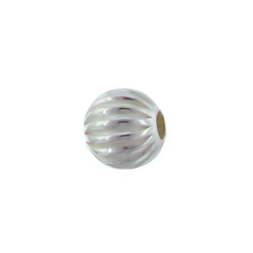 Beads. Sterling Silver 8.8mm Width / Length / Height Seamless Corrugated Round Bead. Quantity per pack: 10 Pieces.