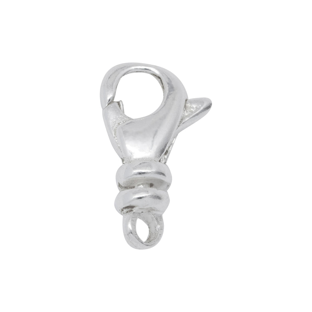 Clasps. Sterling Silver 4.8mm Width by 7.5mm Length by 2.6mm Height Swivel Lobster Clasp, With 3.0mm Width by 3.9mm Length by 1.2mm Height Close Loop Towards the Bottom Side. Quantity Per Pack: 7 Pieces.