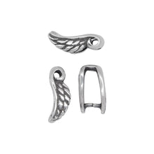 Load image into Gallery viewer, Sterling Silver 5.6mm Width by 11.0mm Length, Feather Pinch Bail. Quantity per pack - 5 Pieces.
