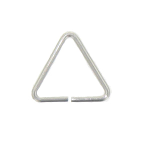 Sterling Silver, 8.1mm Width by 0.7mm Length by 7.4mm Height, Plain Triangle Jump Ring. Quantity Per Pack: 50 Pieces.