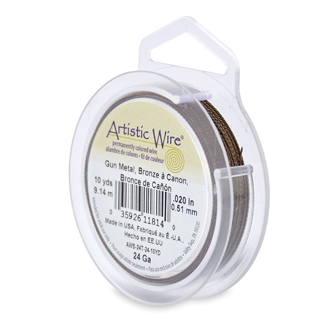 Artistic Wire. Twisted Artistic Wire, 0.020 Inch Diameter, 10 Yards, Antique Brass Wire. Spools sold per pack - 1 Spool.