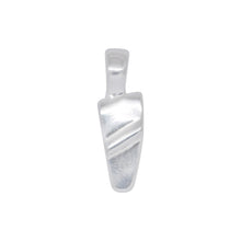 Load image into Gallery viewer, Bails. Sterling Silver 3.6mm Length by 7.8mm Width by 7.4mm Height, Smooth Sliding Bail With 5.6mm Width by 7.2mm Length by 15.6mm Height, Smooth Pinch Bail at the Bottom. Quantity per pack - 2 Pieces.
