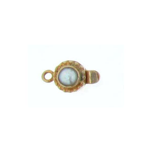 Sterling Silver Gold Plated, 17.7mm Width by 9.0mm Length by 9.3mm Height, Pearl Round Box Clasp. Quantity Per Pack: 1 Pair.