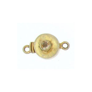 Sterling Silver Gold Plated, 20.1mm Width by 7.4mm Length by 11.6mm Height, Citrine Round Box Clasp. Quantity Per Pack: 1 Pair.