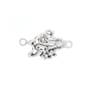 Sterling Silver Oxidized, 24.8mm Width by 4.1mm Length by 13.4mm Height, Fancy Box Clasp. Quantity Per Pack: 1 Pair.