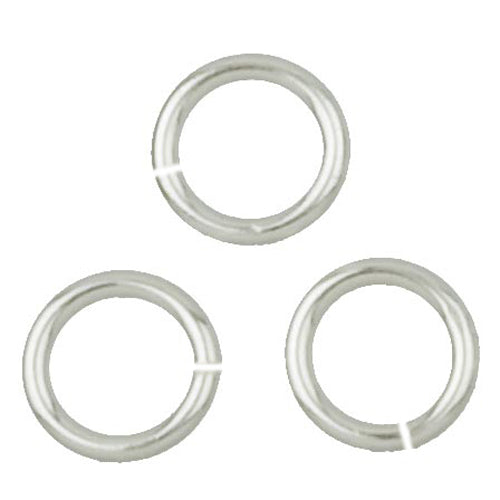 Jump Rings. Sterling Silver 20.0 Gauge, 6.0mm Width / Length / Height, Smooth Open Jump Ring. Quantity Per Pack: 50 Pieces.