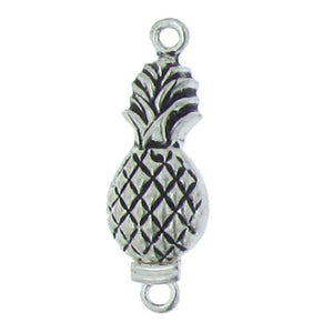 Sterling Silver Oxidized, 34.6mm Width by 6.6mm Length by 11.8mm Height, Pineapple Box Clasp. Quantity Per Pack: 1 Pair.