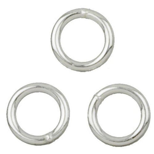 Jump Rings. Sterling Silver 18.0 Gauge 7.0mm Width / Length / Height, Smooth Closed Jump Ring. Quantity Per Pack: 20 Pieces.