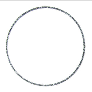 Sterling Silver Oxidized, 41.4mm Width / Height by 0.9mm Length, Hammered Circle Connector. Quantity Per Pack: 5 Pieces.