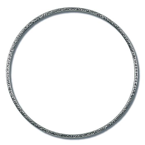 Sterling Silver Oxidized, 60.9mm Width / Length, Hammered Bangle. Quantity Per Pack: 1 Piece.