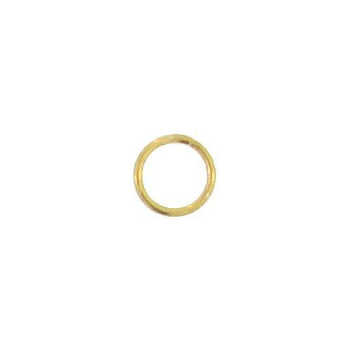 Sterling Silver Gold Plated, 22.0 Gauge, 5.0mm Width / Length / Height, Smooth Close Jump Ring. Quantity Per Pack: 100 Pieces.