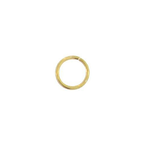 Sterling Silver Gold Plated, 17.0 Gauge, 10.0mm Width / Length / Height, Smooth Open Jump Ring. Quantity Per Pack: 100 Pieces.