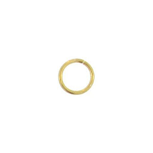 Sterling Silver Gold Plated, 24.0 Gauge, 6.0mm Width / Length / Height, Smooth Open Jump Ring. Quantity Per Pack: 100 Pieces.