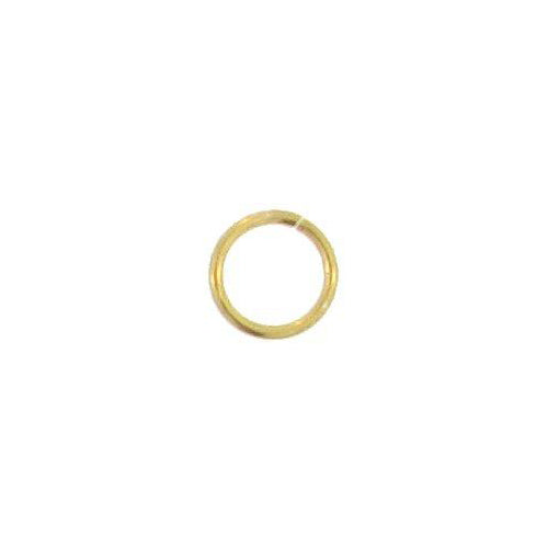 Sterling Silver Gold Plated, 24.0 Gauge, 6.0mm Width / Length / Height, Smooth Open Jump Ring. Quantity Per Pack: 100 Pieces.