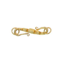 Load image into Gallery viewer, Sterling Silver Gold Plated / Vermeil, 22.8mm Width by 4.3mm Length by 6.0mm Height, Fancy S Hook Clasp. Quantity Per Pack: 2 Pieces.
