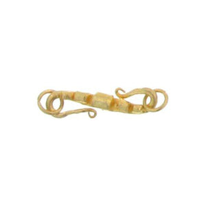 Sterling Silver Gold Plated / Vermeil, 22.8mm Width by 4.3mm Length by 6.0mm Height, Fancy S Hook Clasp. Quantity Per Pack: 2 Pieces.