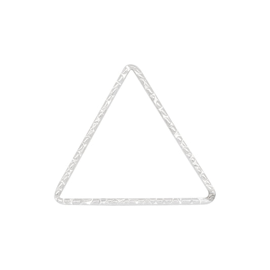 Connectors. Sterling Silver 23.00mm Width / Length, Handmade Hammered Triangle Connector. Quantity Per Pack: 2 Pieces.