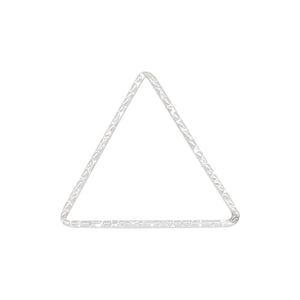 Connectors. Sterling Silver 23.00mm Width / Length, Handmade Hammered Triangle Connector. Quantity Per Pack: 2 Pieces.