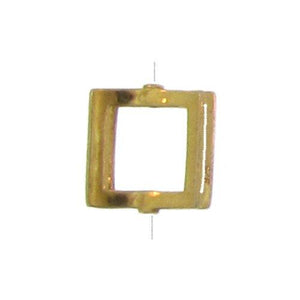 Sterling Silver Gold Plated, 14.2mm Width by 6.3mm Length by 15.8mm Height, Square Bead Frame. Quantity per pack: 2 Pieces.