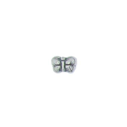 Sterling Silver Oxidized, 9.3mm Width by 4.3mm Length by 6.1mm Height, Butterfly Bead. Quantity per pack: 5 Pieces.