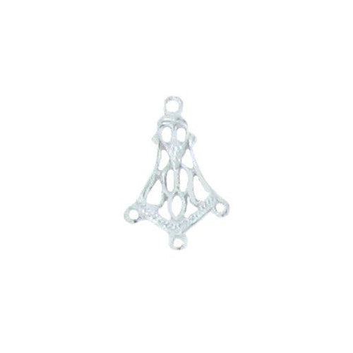 Sterling Silver, 13.6mm Width by 1.2mm Length by 19.9mm Height, Fancy Chandelier. Quantity Per Pack: 2 Pieces.