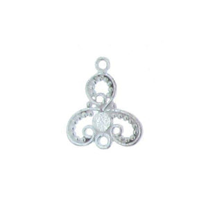 Sterling Silver, 15.3mm Width by 1.9mm Length by 18.4mm Height, Fancy Chandelier. Quantity Per Pack: 2 Pieces.