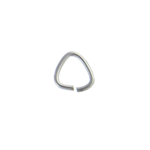 Sterling Silver, 22.0 Gauge, 4.6mm Width / Length / Height, Smooth Open Triangle Jump Ring. Quantity Per Pack: 100 Pieces.