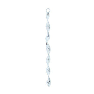 Sterling Silver, 3.2mm Width by 3.2mm Length by 46.9mm Height, Twisted Chandelier. Quantity Per Pack: 2 Pieces.