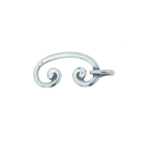 Sterling Silver, 15.8mm Width by 1.0mm Length by 20.1mm Height, Swirls Connector. Quantity Per Pack: 3 Pieces.