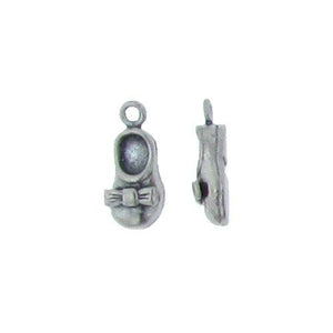 Sterling Silver, 10.8mm Width by 1.5mm Length by 15.9mm Height, Swirl with Leaf Connector. Quantity Per Pack: 5 Pieces.