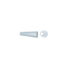 Sterling Silver, 4.3mm Width by 4.3mm Length by 12.7mm Height, Cone. Quantity Per Pack: 10 Pieces.