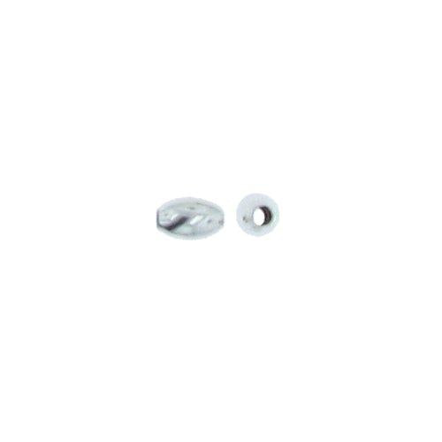 Sterling Silver, 4.0mm Width by 4.0mm Length by 6.0mm Height, Oval Bead. Quantity per pack: 10 Pieces.