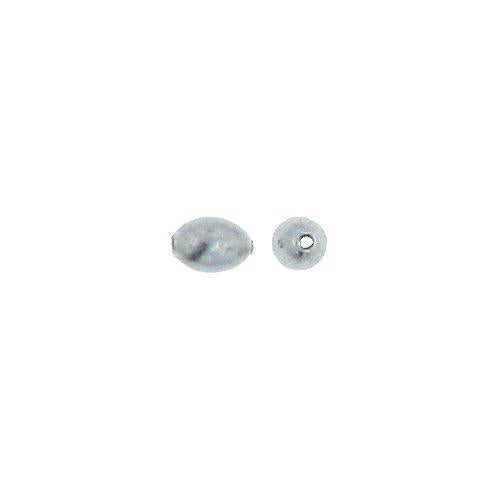 Sterling Silver, 4.6mm Width by 4.6mm Length by 6.6mm Height, Oval Bead. Quantity per pack: 10 Pieces.