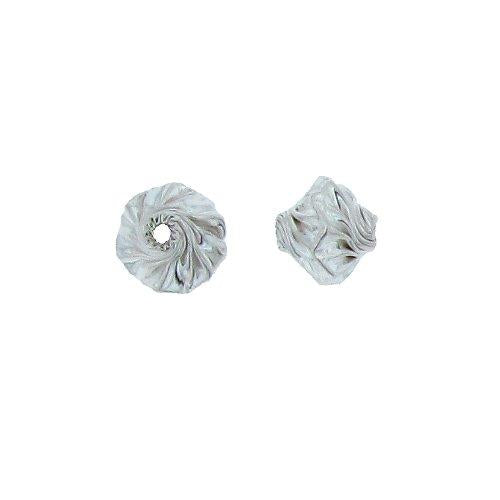 Sterling Silver, 8.3mm Width by 8.1mm Length by 6.7mm Height, Fancy Bead. Quantity per pack: 4 Pieces.