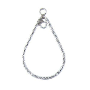 Ear Findings. Sterling Silver 27.1mm Width by 29.5mm Length, Handmade Hammered Triangle Chandelier With 2.5mm Width / Length Smooth Fix Ring, inside and outside of the Chandelier. Quantity Per Pack: 4 Pieces.