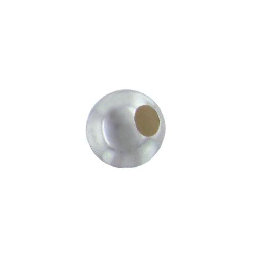 Sterling Silver, 3.0mm Width / Length, Smooth Round Large Hole Bead. Quantity Per Pack: 100 Pieces.