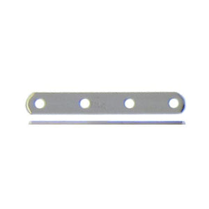 Sterling Silver, 2.3mm Width by 16.6mm Height by 0.4mm Thickness, 4 Strand Plain Flat Spacer Bar. Quantity Per Pack: 10 Pieces.