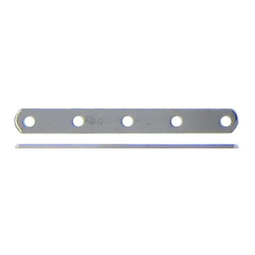 Sterling Silver, 2.3mm Width by 21.1mm Height by 0.4mm Thickness, 5 Strand Plain Flat Spacer Bar. Quantity Per Pack: 10 Pieces.