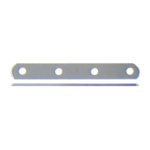 Sterling Silver, 2.3mm Width by 18.5mm Height by 0.4mm Thickness, 4 Strand Plain Flat Spacer Bar. Quantity Per Pack: 10 Pieces.