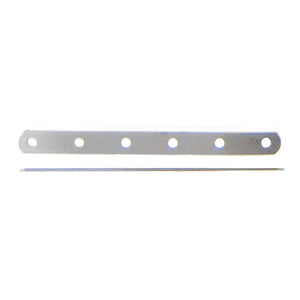 Sterling Silver, 2.3mm Width by 28.5mm Height by 0.4mm Thickness, 6 Strand Plain Flat Spacer Bar. Quantity Per Pack: 10 Pieces.