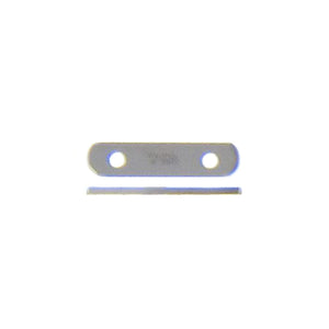 Sterling Silver, 2.3mm Width by 10.2mm Height by 0.4mm Thickness, 2 Strand Plain Flat Spacer Bar. Quantity Per Pack: 10 Pieces.