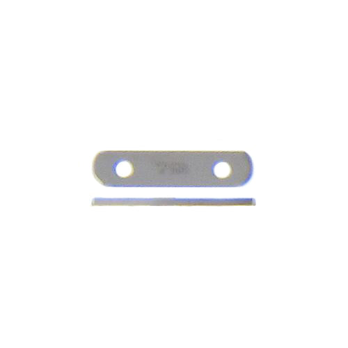 Sterling Silver, 2.3mm Width by 10.2mm Height by 0.4mm Thickness, 2 Strand Plain Flat Spacer Bar. Quantity Per Pack: 10 Pieces.