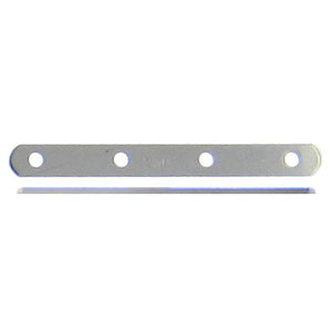 Sterling Silver, 2.3mm Width by 22.4mm Height by 0.4mm Thickness, 4 Strand Plain Flat Spacer Bar. Quantity Per Pack: 10 Pieces.