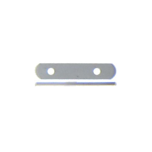 Sterling Silver, 2.3mm Width by 11.1mm Height by 0.4mm Thickness, 2 Strand Plain Flat Spacer Bar. Quantity Per Pack: 10 Pieces.