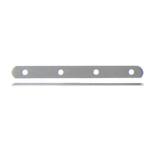 Sterling Silver, 2.3mm Width by 24.2mm Height by 0.4mm Thickness, 4 Strand Plain Flat Spacer Bar. Quantity Per Pack: 10 Pieces.