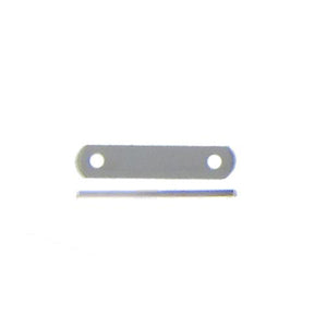 Sterling Silver, 2.3mm Width by 11.0mm Height by 0.4mm Thickness, 2 Strand Plain Flat Spacer Bar. Quantity Per Pack: 10 Pieces.