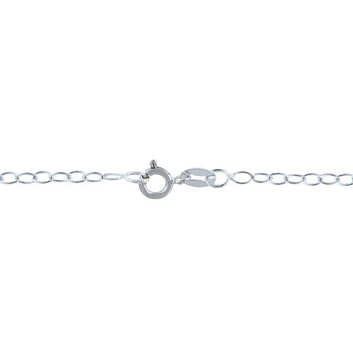 Sterling Silver, 2.7mm Width by 4.0 Length, 16 Inch Regular Cable Chain with 5.9mm Width / Length by 1.4mm Thick, Smooth Spring Ring Clasp. Quantity Per Pack: 1 Pieces.